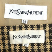 Yves Saint Laurent Setup Suit Jacket Skirt Brown #36
