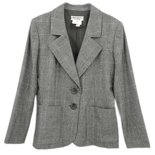 Yves Saint Laurent Single Breasted Jacket Gray #38
