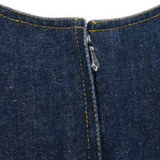 Chanel Denim Sleeveless Dress Indigo #36