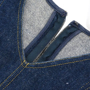 Chanel Denim Sleeveless Dress Indigo #36