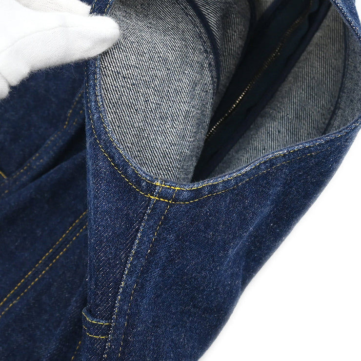 Chanel Denim Sleeveless Dress Indigo #36