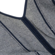 Chanel Denim Sleeveless Dress Indigo #36