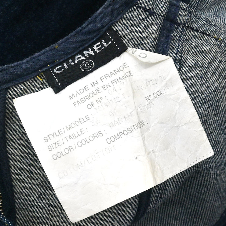 Chanel Denim Sleeveless Dress Indigo #36