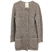 Chanel 1993 Collarless Jacket Brown #40