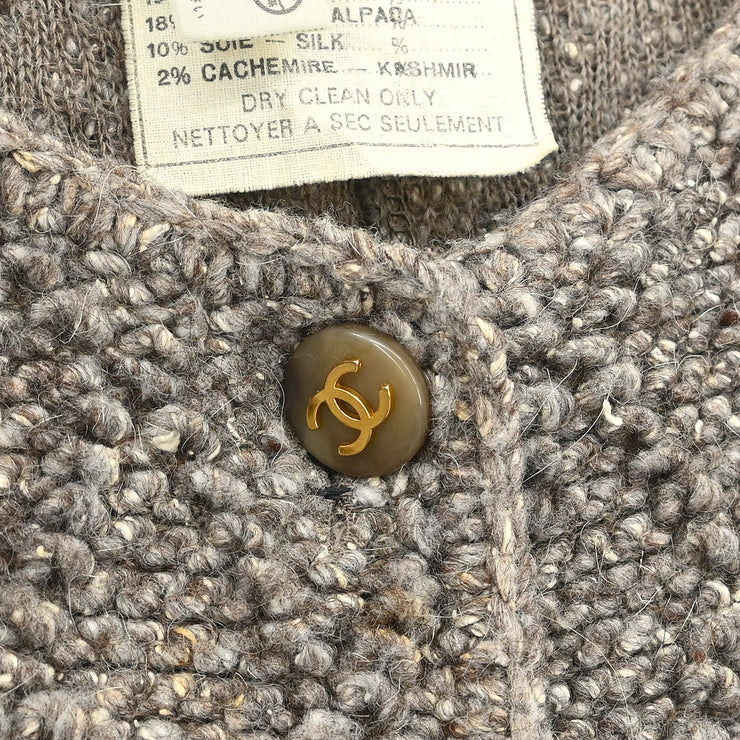 Chanel 1993 Collarless Jacket Brown #40
