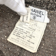 Chanel 1993 Collarless Jacket Brown #40