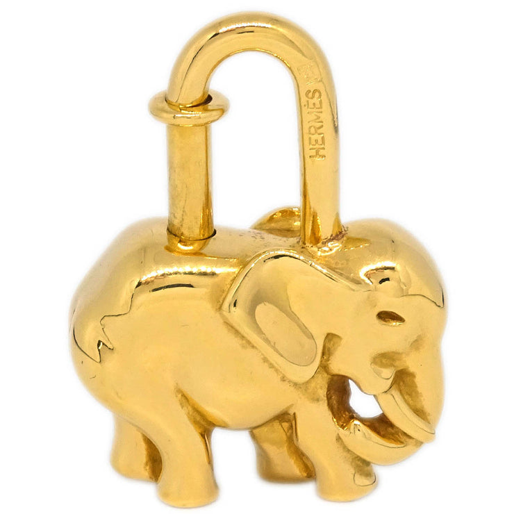 Hermes 1988 Elephant Cadena Gold Small Good