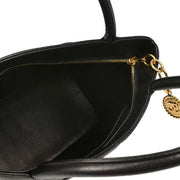 Chanel 2004-2005 Black Caviar Medallion Tote Handbag