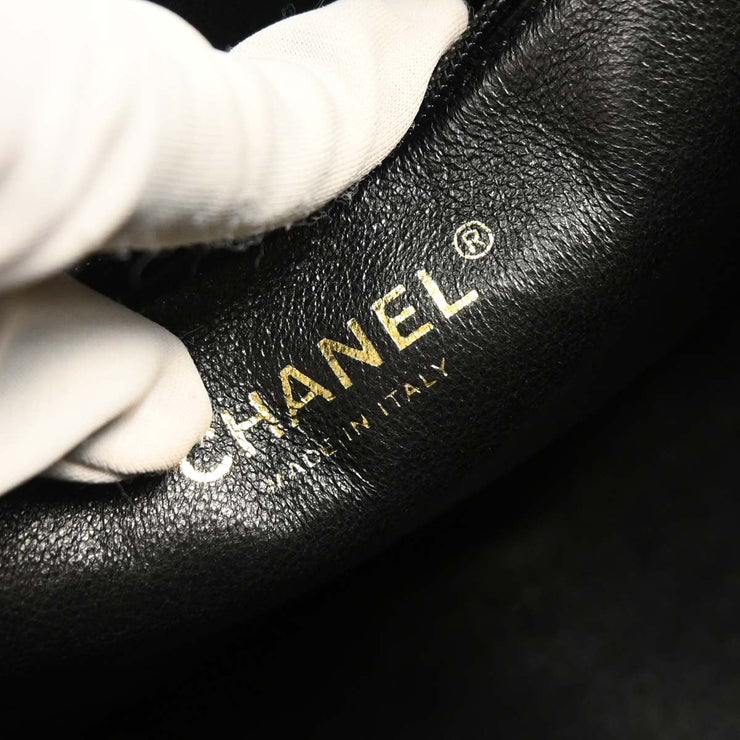 Chanel 2004-2005 Black Caviar Medallion Tote Handbag
