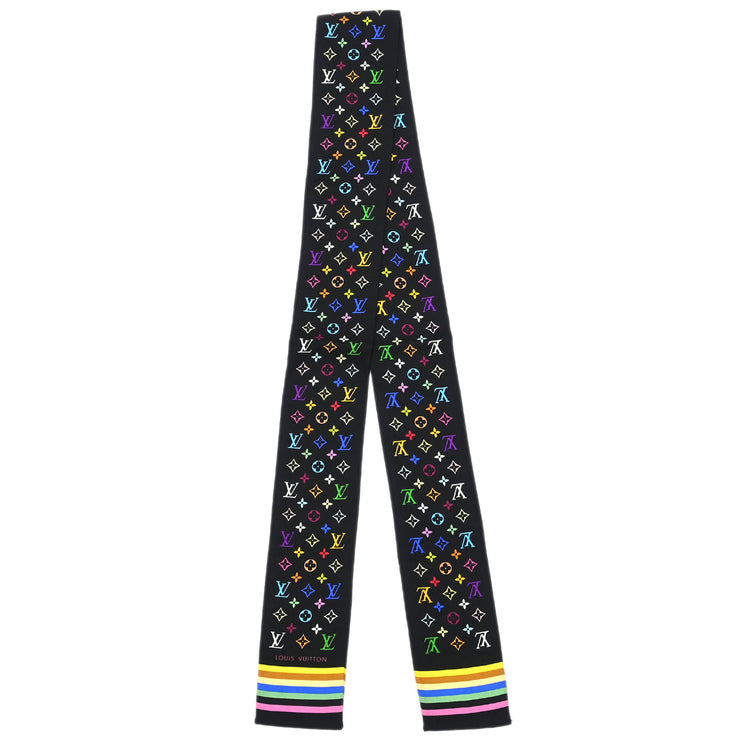 Louis Vuitton Black Multicolor Bandeau Scarf M71992 Small Good
