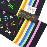 Louis Vuitton Black Multicolor Bandeau Scarf M71992 Small Good