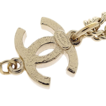 Chanel Chain Pendant Necklace CC Costume Pearl Gold 07C