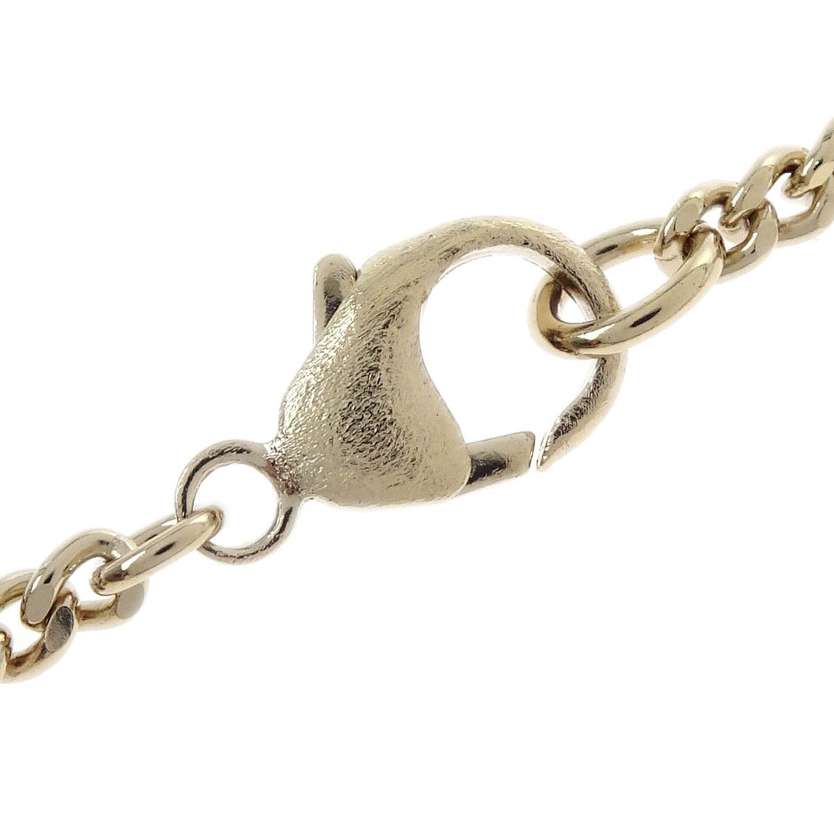 Chanel Chain Pendant Necklace CC Costume Pearl Gold 07C