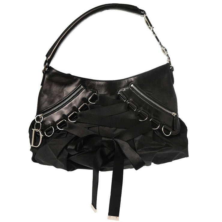 Christian Dior Black Corset Ballet Shoulder Bag