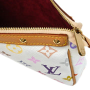 Louis Vuitton 2003 White Multicolor Pochette Accessoires Handbag M92649