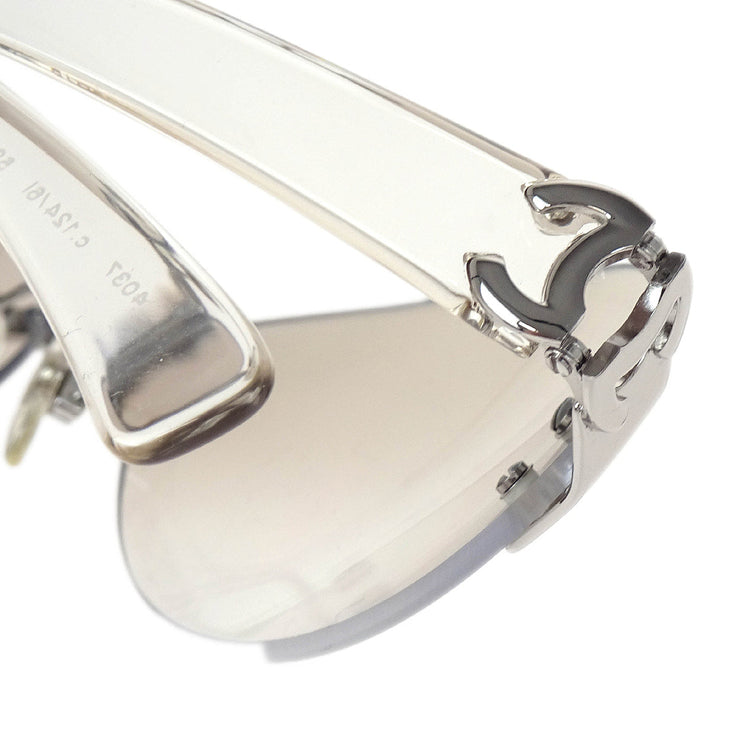 Chanel Sunglasses Eyewear Clear Gray Small Good