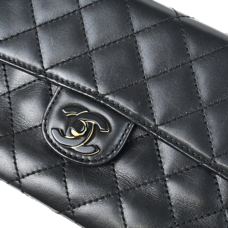 Chanel Black Calfskin Single Flap Shoulder Bag