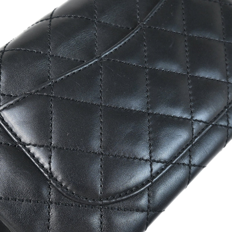 Chanel Black Calfskin Single Flap Shoulder Bag