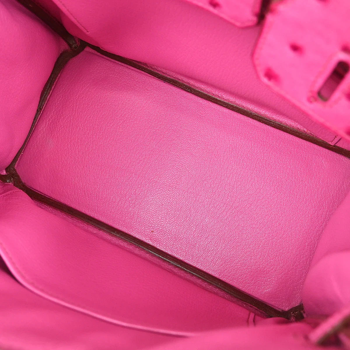 Hermes * Fuschia Pink Ostrich Birkin 25 Handbag