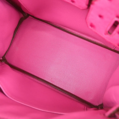 Hermes * Fuschia Pink Ostrich Birkin 25 Handbag