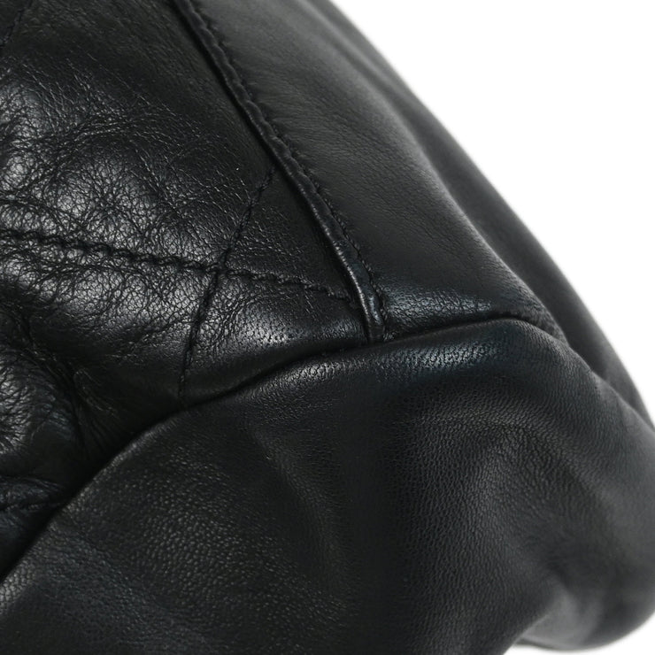 Chanel 2006-2008 Black Lambskin Chain Shoulder Bag
