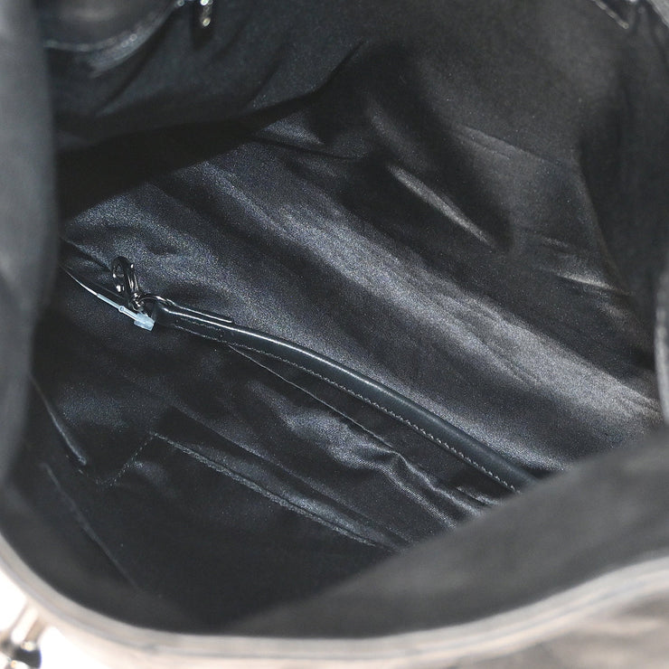 Chanel 2006-2008 Black Lambskin Chain Shoulder Bag