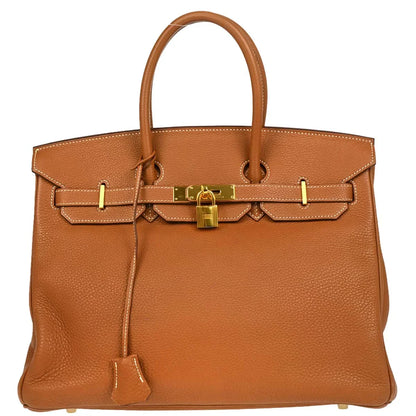 Hermes Gold Togo Birkin 35 Handbag