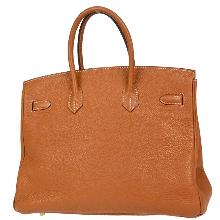 Hermes Gold Togo Birkin 35 Handbag