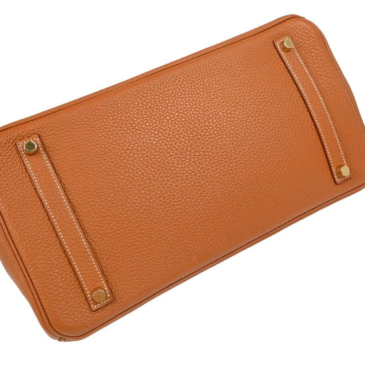 Hermes Gold Togo Birkin 35 Handbag