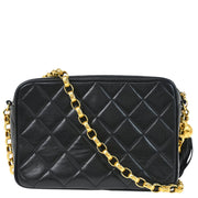 Chanel 1997-1999 Black Lambskin Camera Bag Mini