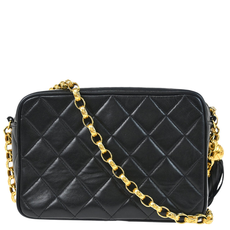 Chanel 1997-1999 Black Lambskin Camera Bag Mini