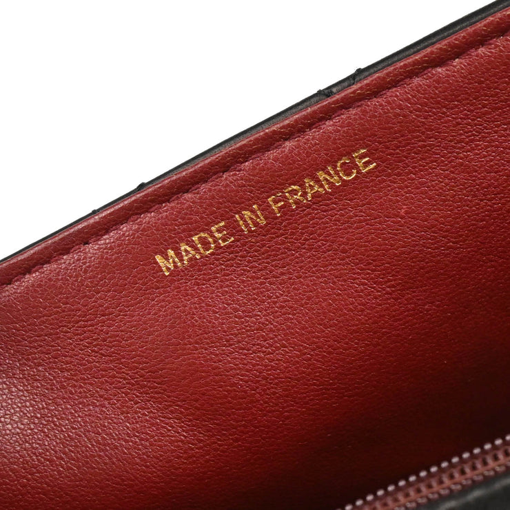Chanel 1989-1991 Black Lambskin Mini Classic Square Flap Shoulder Bag