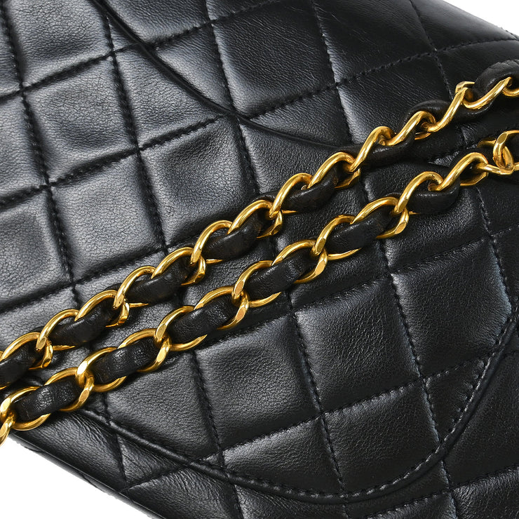 Chanel Black Lambskin Small Classic Double Flap Shoulder Bag
