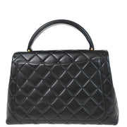 Chanel 1996-1997 Black Lambskin Top Handle Handbag