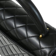 Chanel 1996-1997 Black Lambskin Top Handle Handbag