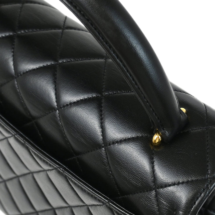 Chanel 1996-1997 Black Lambskin Top Handle Handbag