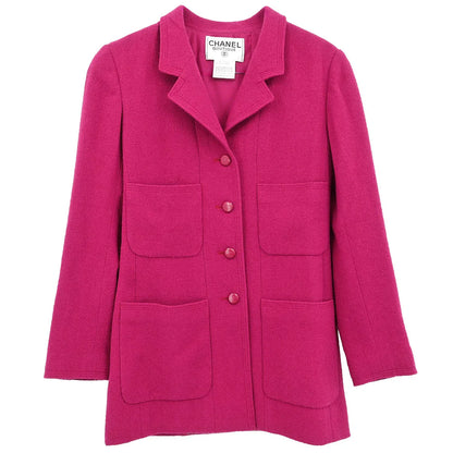 Chanel 1998 Single Breasted Jacket Pink #38