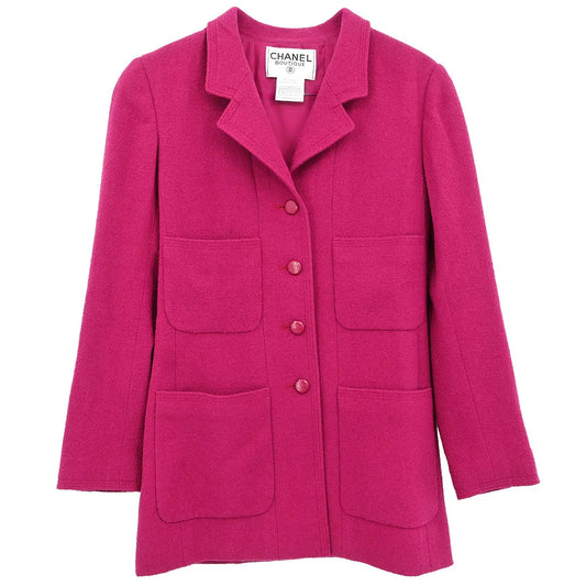Chanel 1998 Single Breasted Jacket Pink #38