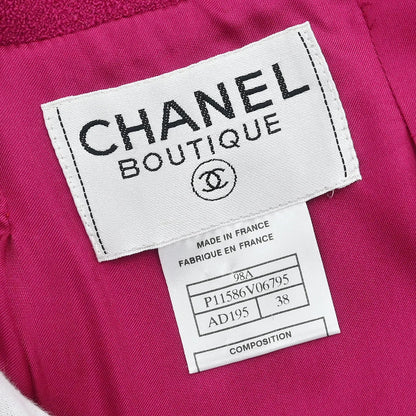 Chanel 1998 Single Breasted Jacket Pink #38