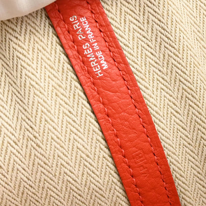 Hermes 2014 Rouge Pivoine Country Garden Party 36 PM Tote Bag