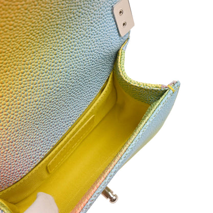 Boy Chanel 2017 Pastel Rainbow Caviar Mini Shoulder Bag