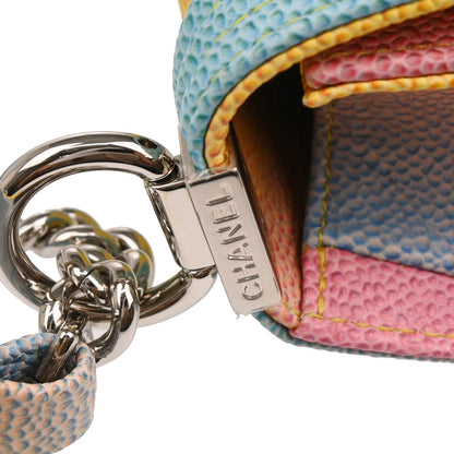 Boy Chanel 2017 Pastel Rainbow Caviar Mini Shoulder Bag