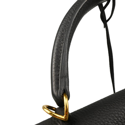 Hermes 2016 Black Togo Kelly 32 Retourne 2way Shoulder Handbag