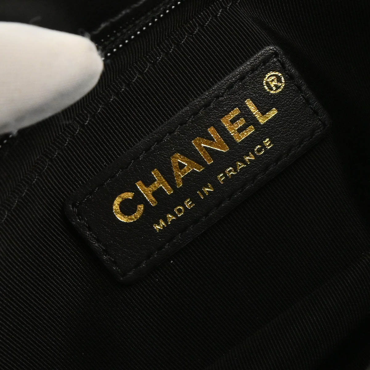 Chanel 2019 Black Lambskin Bias Stitch Straight Flap Shoulder Bag