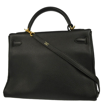 Hermes 2017 Black Togo Kelly 32 Retourne 2way Shoulder Handbag