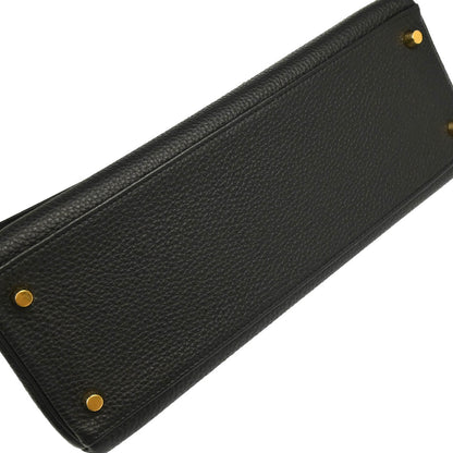 Hermes 2017 Black Togo Kelly 32 Retourne 2way Shoulder Handbag