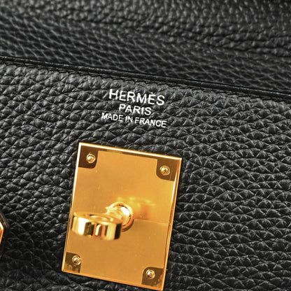 Hermes 2017 Black Togo Kelly 32 Retourne 2way Shoulder Handbag