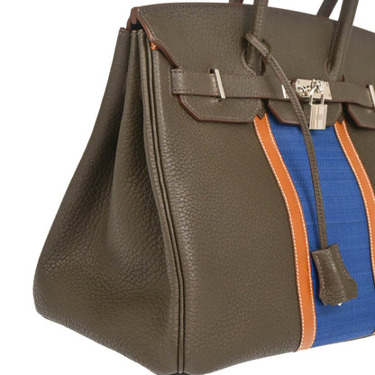 Hermes 2013 Vert Bronze Fjord Birkin Club 35 Handbag