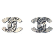 Chanel CC Piercing Earrings Silver 99A
