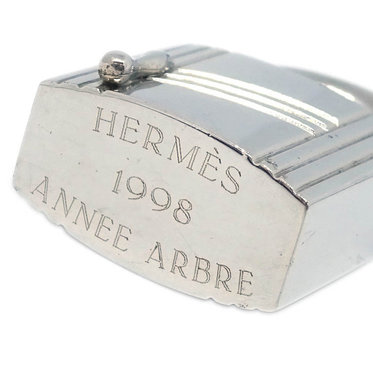 Hermes Annee Arbre 1998 Cadena Padlock Silver Small Good